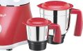 Bajaj Ruby 800-Watt Mixer Grinder with 3 Jars (White/Red).