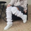 Women Mohair Leg Warmers Winter Warm Open Toe Leg Warmers for Party Sports Casual Socks. 