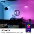 Suidhome Smart LED Bulb WIFI Connect GU5.3/MR16 DC12V Mini Spotlight 5W Lamp Work With Alexa Google Home RGBCW Color Changing lightify. 