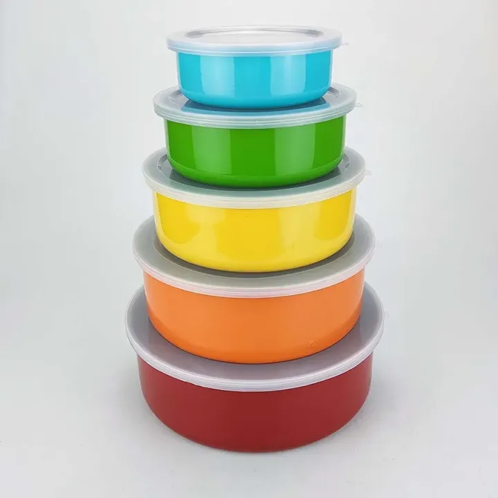 5%20Pcs%20Stainless%20Steel%20Home%20Kitchen%20Food%20Container%20Storage%20Mixing%20Bowl%20Set%20Color%20Crisper%20Stainless%20Steel%20Round%20Five%20Piece%20Set%20with%20Lid%20Sealed%20Bowl%20UJu851%20(Yellow,%20One%20Size)%20-%20Image%205