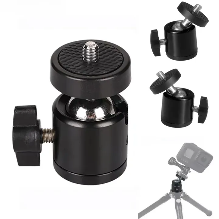 Universal 1/4 Swivel Mini Ball Head Screw Tripod Mount Rotating Mount ...