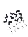 10 PCs plastic bracket L-shaped game parts (black) motherboard bracket PCB type L-shaped stand Holder. 