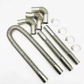 1Pc 60-300cm Car Air Diesel Parking Heater Stainless Steel Spiral Exhaust Pipe Gas Vent Hose Tailpipe Automobile Accessories. 