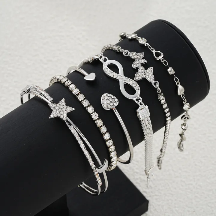 Elegant%20Sparkling%20Rhinestone%20Bracelets%20Set%20for%20Women%20Butterfly%20Heart%20Infinity%20Star%20Designs%20Open%20Bracelet%20Daily%20Wear%20Jewelry%20%20-%20Image%203