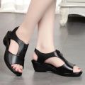 Zipper Wedge Sandals Plus Size 2024 Summer Women Sandals Flat Women Shoes  Ladies Roman Sandals. 