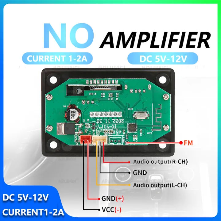 5V-12V%20Bluetooth%20Amplifier%20Board%20Complete%20Kit%20with%20Remote%20Display%20Power%20Adapter%20Cable%20&%20%20Box%20for%20Car%20PC%20DIY%20Speaker%20Home%20-%20Image%202