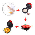 Compact 4-Inch Non-Stick 350-Watt Electric Mini Waffle Maker Machine. 