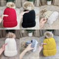 Fur pompom beanie. 