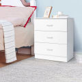 3 Drawers Modern Side Table, Cash Table Drawer Storage Night Stand for Home Office Use, Locker Drawer Cash Table Bedside Table (White) 28/20''. 