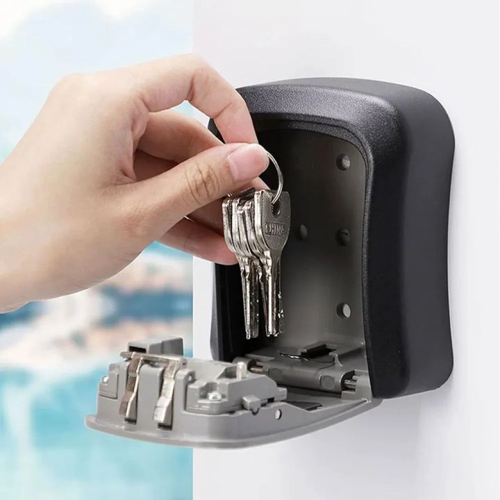 Combination Lockbox, Key Lock Box 5 Keys Capacity Resettable Waterproof ...