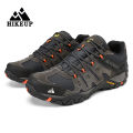 HIKEUP New Arrival Leather Hiking Shoes Wear-resistant Outdoor Sport Men Shoes Lace-Up Mens Climbing Trekking Hunting Sneakers. 