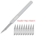 11# 23# Carbon Stell Scalpel Blades With Handle DIY Cutting PCB Phone LCD Screen Repair Tool Surgical Knife. 