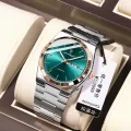 POEDAGAR 930 Business Stainless Steel belt Quartz Men’s Watch- Silver.