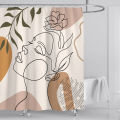 Bathroom Abstract Bohemian Shower Curtain Medieval Minimalist Art Polyester Fabric Shower Curtain 180 * 180CM with 12 Hooks. 