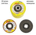 20 pices box 4" inches josili flaf disc Grinding Sanding Wheels profesional high quality.