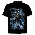 New retro street punk motorcycle men's T-shirt 3D shirt casual fashion hip-hop horror short sleeved round neck men's clothing. 