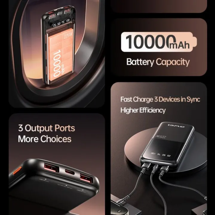 Awei%20P10K%2010000mAh%20Fast%20Charing%20Powerbank%2022.5W%20Power%20Bank%20-%20Image%203