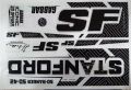 New 3D STANFORD GABBAR Full Black Edition For Cricket Bat Sticker. 