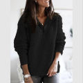Spring Autumn Women Fashion Slim Solid Cotton Knitted Sweaters Vintage Long Sleeve Zip-up New Casual Female Pullovers Chic Tops. 