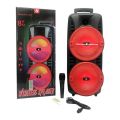 KTS 1745 PORTABLE RECHARGEABLE DOUBLE 8 INCH WIRELESS BLUETOOTH SPEAKER. 