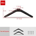 Universal TV Base Stand Legs with Non-slip Pads with Screws TV Stand Base Mount Black Television Tabletop Foot Bedroom. 