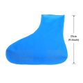 Elastic Waterproof Shoe Cover Outdoor Rain Boots Silicone Anti Slip Rain Shoe Cover PVC Portable Mid Thickened Latex Shoe Cover. 