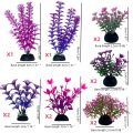 12PCS Artificial Aquarium Decor Plants Water Weeds Ornament Aquatic Plant Fish Tank Grass Decoration Accessories.