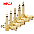 10/5PCS Jack 3.5 To 6.35 Audio Adapter 6.5mm To 3.5mm Converters Male Female Connector Headphone Plug 6.3mm Consumer Electronics. 