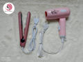 Portable Mini Hair Dryer & Mini Hair Straightener Combo. 