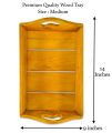 High Quality Premium Wooden Tray for Storage | Multipurpose (Big Size) with Handle Dinner Trays, Tea Tray, Bar Tray, Breakfast Tray. 