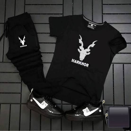 MARKHOR Tracksuit for Men printed half Sleeve T-Shirt & Trouser for Summer Collection Elegant Trendy Wear