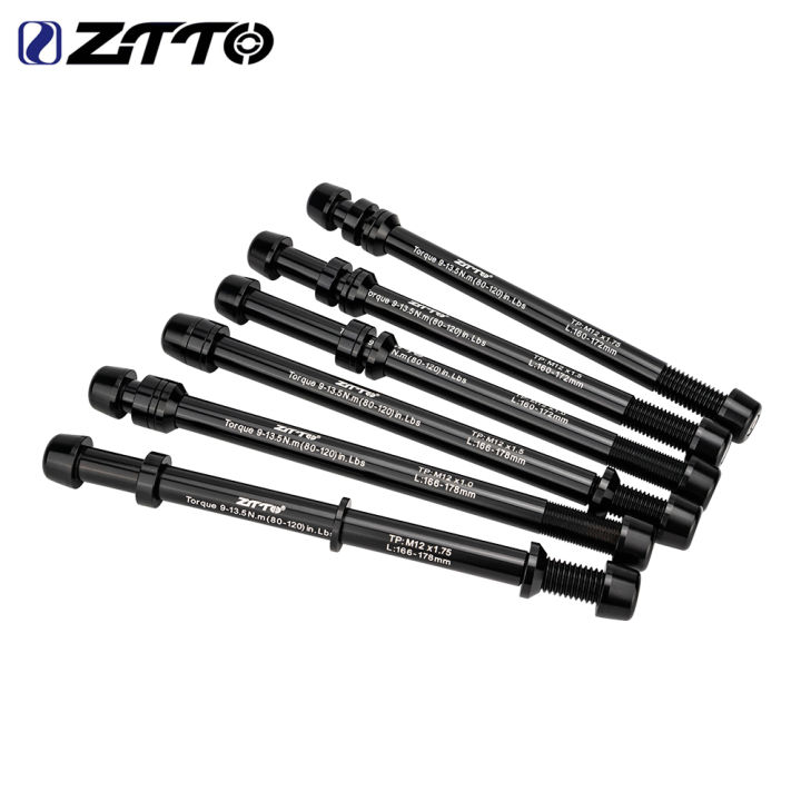 ZTTO Trainer Stand Thru Axle Adapter M12 1.0 1.5 1.75 Thread 160-172 166-178mm Training Thru Axle Riding Platform Shaft Skewers
