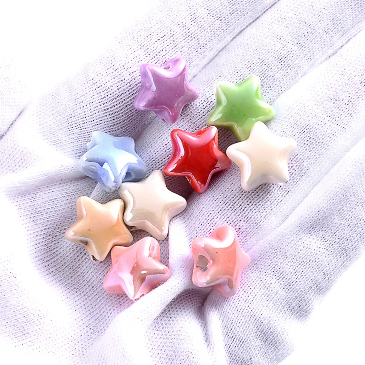 10pcs%2013.5mm%20Mix%20Color%20Star%20Beads%20Ceramic%20Beads%20For%20Making%20Jewelry%20Bracelet%20Necklace%20Charms%20DIY%20Keychain%20Supplies%20-%20Image%203