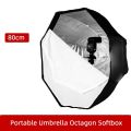 Welborn 80cm  Portable Octagon Softbox Umbrella Brolly Reflector for Studio Strobe Speedlight Flash. 