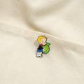 1pcs Cartoon Boy Money Bag Brooch Cartoon Peripheral Metal Badge Student School Bag Decoration Accessories Pendant Brooch.
