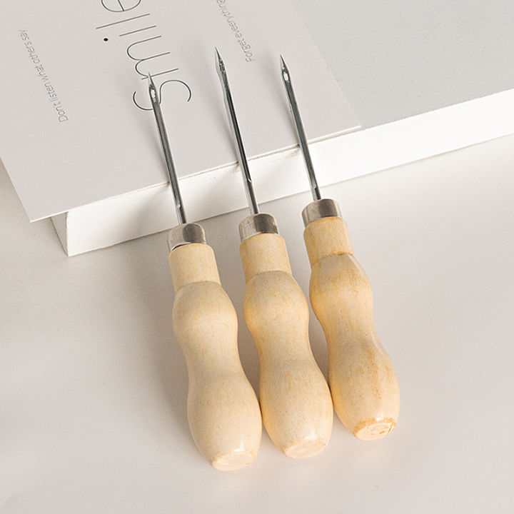 1PC/8PCS%20Awl%20Pricker%20Hole%20Maker%20Tool%20Punch%20Sewing%20Stitching%20Leather%20Craft%20Wooden%20Handle%20-%20Image%202