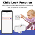 MANHOT 16A WiFi Smart EU Plug PD20W/25W Fast Charge Smart Plug 2 in 1 Socket Smart Dual Outlet  Work With Tuya Alexa  Home. 