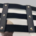 Wide Y2K Elastic Corset Belt Female Tassel Stretch Cummerbunds Designer Belts For Women Goth Black Waistband Plus Size.
