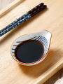 4pcs Ceramic Plate Japanese Style Household Seasoning Pottery Mini Dipping Dish Sushi Soy Sauce Snack Tableware. 