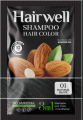 KalaKola Hairwell Color Shampoo (Black) Sachet. 