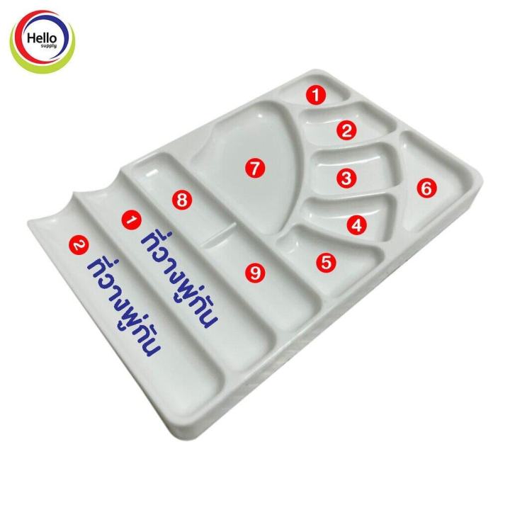 8x%2012.5cm%20plastic%209%20hole%20color%20palette%20brush%20holder%202%20hole%20tray%20mixed%20color%20palette%208x%2012.5cm.%20-%20Image%202