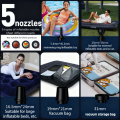 Portable Mini Electric Air Pump with Light，4.5KPa 1600mAh Battery Wireless Inflator for Air Mattress Pad, Vacuum Bags, Swim Ring. 