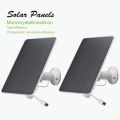 6V 3W/7W Solar Panel for Outdoor Security Cameras, Designed for Cameras with Built-in Rechargeable Battery, Micro USB & USB-C.