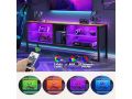 Gaming TV Stand Console up to 70 Tv,20 Color LED Entertainment Center,High Glass Television Stands with 2-Layers Storage Cabinet Media Player for Living Bedroom (Customised). 