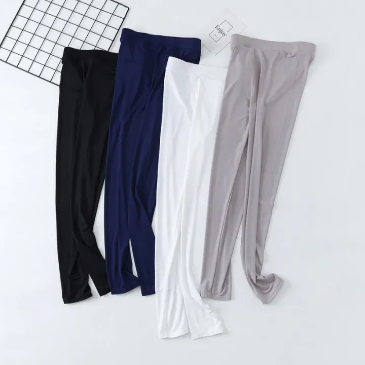 Nylon%20Ice%20Silk%20Leggings%20Women%20High%20Waist%20Big%20Size%20Tights%20Elastic%20Slim%20Outside%20Wearing%20Pants%20Summer%20Thin%20Style%20Leggings%20-%20Image%205
