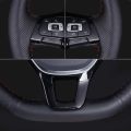 For Suzuki Swift 2011-2017 SX4 S-CROSS Celerio Vitara 2015-2019 Hand Stitched Black Perforated Steering Wheel Leather Cover. 