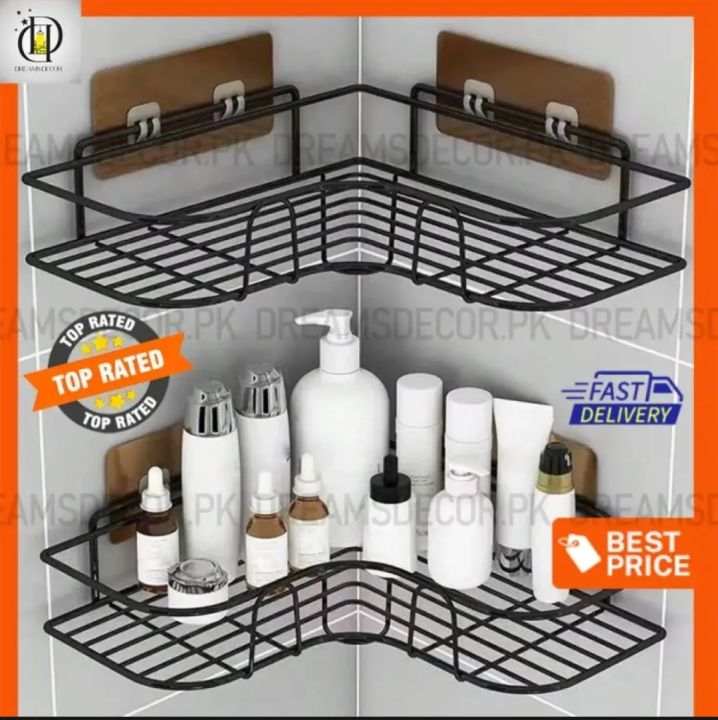 Bathroom%20Kitchen%20Punch%20Corner%20Frame%20Shower%20Shelf%20Wrought%20Iron%20Shampoo%20Storage%20Rack%20-%20Image%203