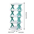 5 Tier Shoe Rack,Adjustable Shoe Rack,Multi Tier Foldable Shoe Organizer Rack Multifunctional Storage Free Standing Shoe Shelf,Multi Tier Shoe Rack Suit for Closet,Hallway Blue.