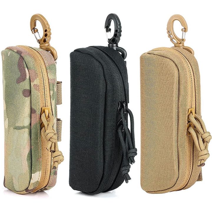 MOLLE Eyeglass Case Hunting Shockproof Protective Goggles Box Portable Outdoor Sunglasses Case-1000D Nylon