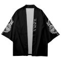 Sleeves Dragon Print Black Kimono Loose Japanese Streetwear Cardigan Women Men Harajuku Haori Cosplay Top Shirts Yukata.
